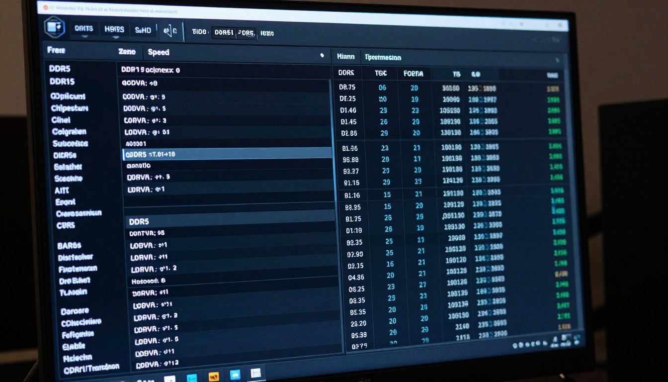DDR5 memory speed settings displayed in a gaming PC BIOS
